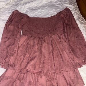 Elegant Long Sleeve Floral Dress